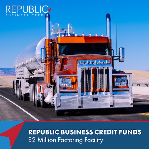 Republic Business Credit Provides $2 Million Factoring Facility to Fast-Growing Southern Diesel Delivery Company